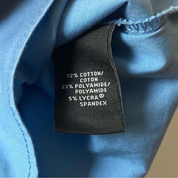 Lafayette 148 Blue Contemporary Minimalist Career Work Office Button Down Shirt - Picture 5 of 5